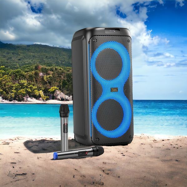 Беспроводная портативная Bluetooth колонка с микрофоном HOCO HA7 |BT5.0/USB/AUX/TF, 75W, TWS, 7h 1000-HA7 фото