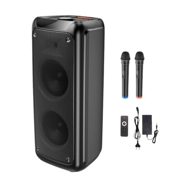Акустична система караоке колонка HOCO &nbsp;DS53 |BT5.0, TWS, TF/USB/AUX, 40Wx2 (120W Max), 3H, 2mic, remorte| 11133-053 фото