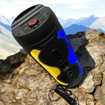 Колонка музична портативна Bluetooth ZQS6232, 20 w, FM-радіо, LED підсвітка, мікрофон 11144-6232 фото