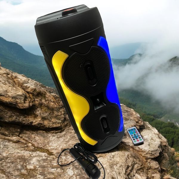 Колонка музична портативна Bluetooth ZQS6232, 20 w, FM-радіо, LED підсвітка, мікрофон 11144-6232 фото