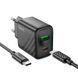 Адаптер мережевий 30w HOCO Type-C to Type-C cable Sunlight dual-port charger CS23A |1USB/1Type-C, 30W/3A, PD/QC| 11123-23 фото 1