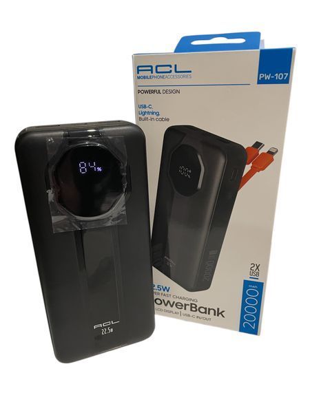 Повербанк 22.5w ACL PW-107 20000 mAh зі швидкою зарядкою PowerBank 1111-107 фото