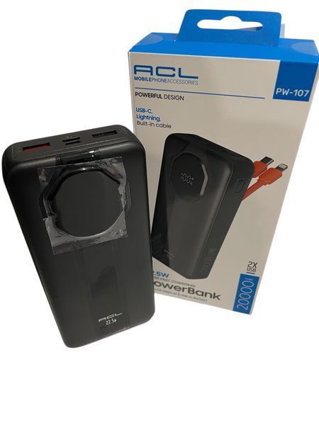 Повербанк 22.5w ACL PW-107 20000 mAh зі швидкою зарядкою PowerBank 1111-107 фото