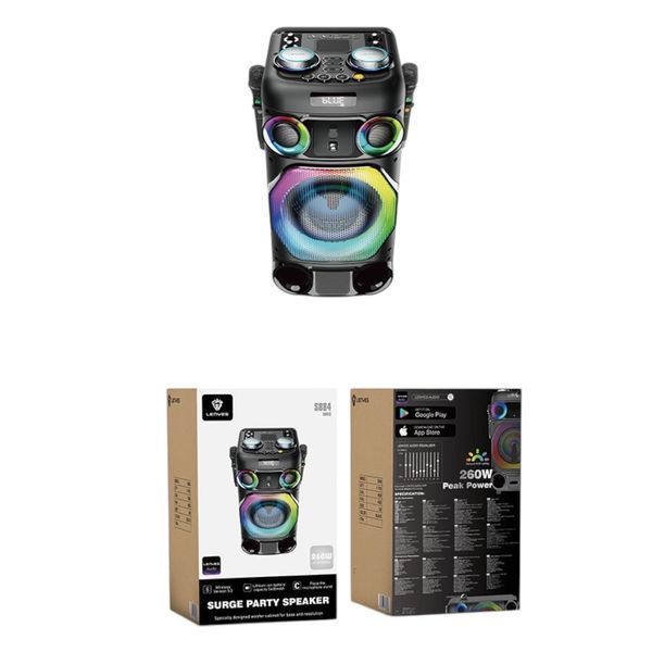 Автономна акустична караоке система колонка 260w TMG S884 (BT+2MIC+USB+FM+TWS) 11118-884 фото